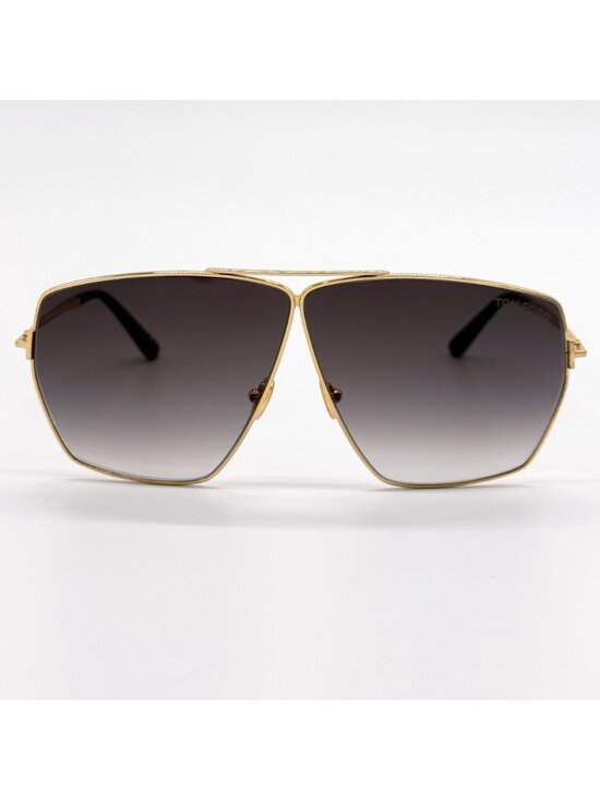NEW TOM FORD STELLA TF1185 30B SUNGLASSES GOLD/BROWN UNISEX FT1185/S EYEWEAR main image 4